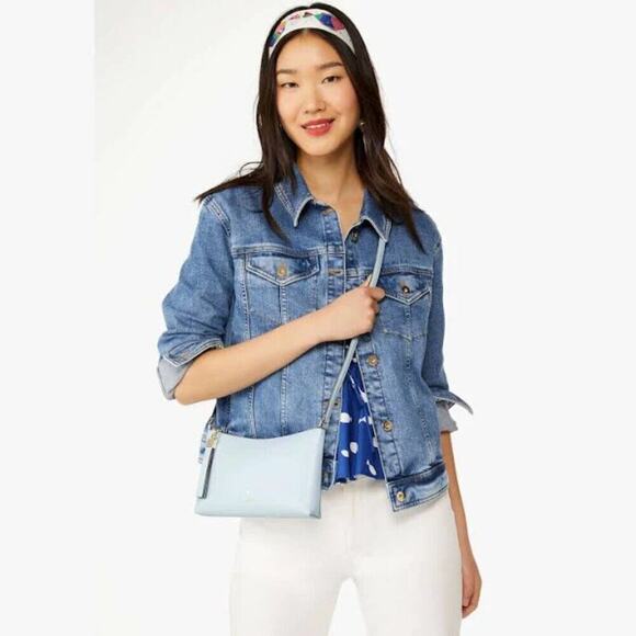 KATE SPADE SADIE LIGHT BLUE CROSS BODY - Picture 1 of 5